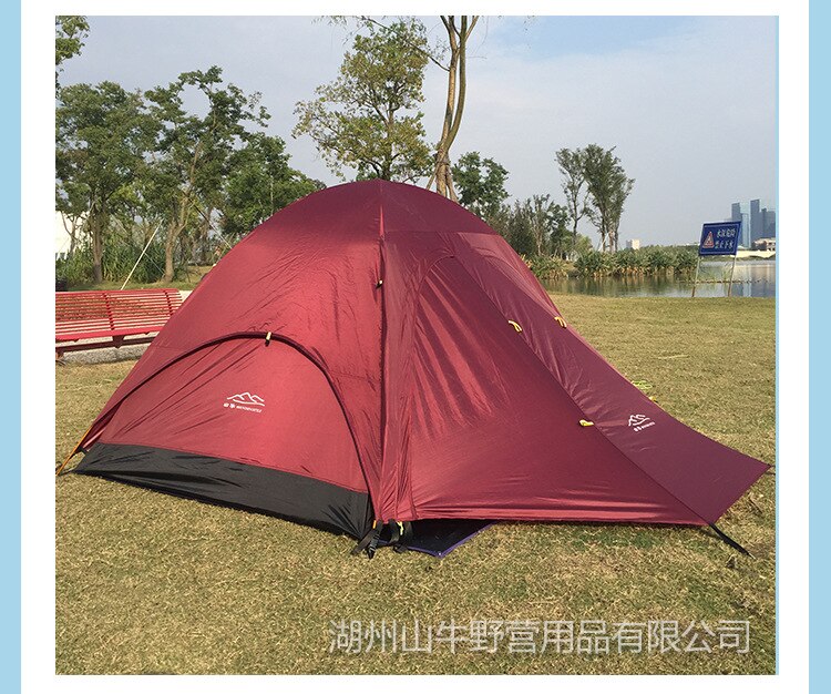 Cheap Goat Tents MountainCattle Haoyue 2 Camping Tent 2 3 People Outdoor Shading Tent Aluminum Pole Mountaineering Tent Tents 